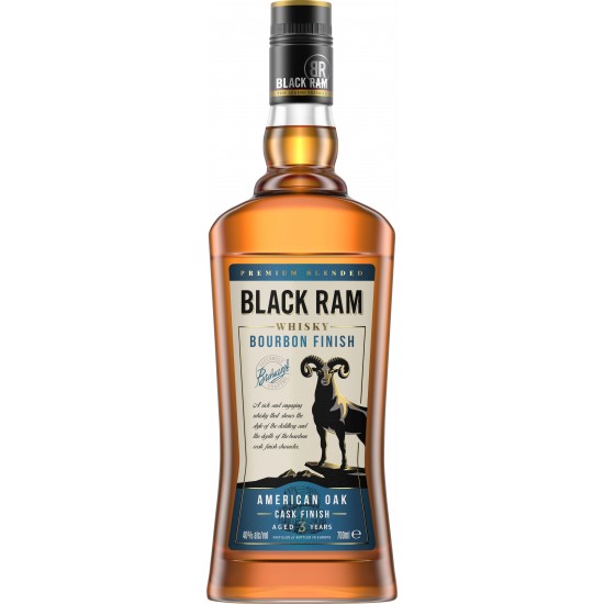 Black Ram Bourbon Cask Finish Whiskey 700ml 40%
